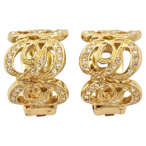 hoop earrings dior|christian dior clip on earrings.